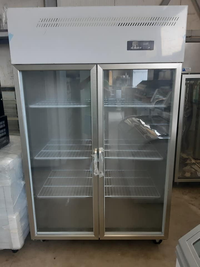 Dubbele van de het glasdeur van de deur grote capaciteit commerciële van de het roestvrije staaladelborst diepvriezer 1