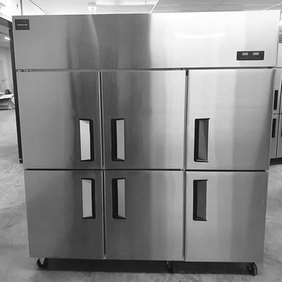 6 Door Stainless Steel Commercial Fridge Freezer 1350L 48 cu ft