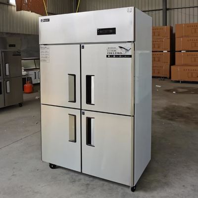 Four Doors Stainless Steel Upright Commercial Freezer Kitchen 900L 32 Cu Ft