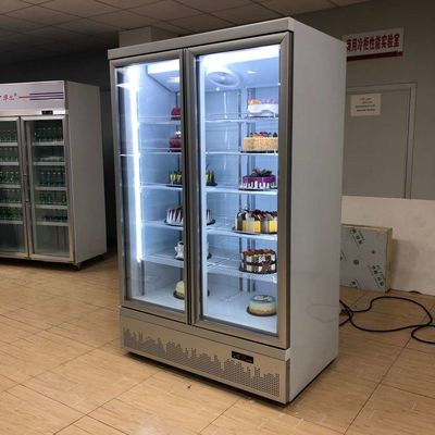 Cheap Double Door Under Unit Vertical Glass Door Freezer Commercial Refrigerator
