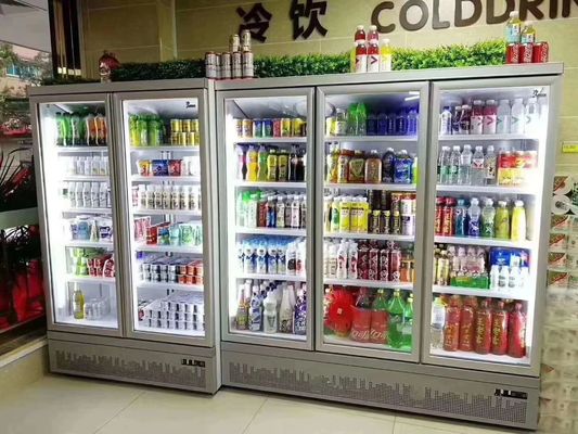 Cheap Double Door Under Unit Vertical Glass Door Freezer Commercial Refrigerator