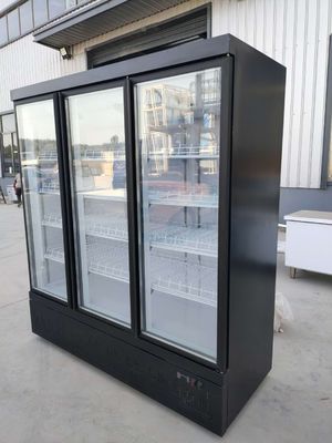 Black series two door three door air cooled commercial large capacity display cabinet refrigeration