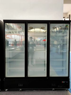 Black series two door three door air cooled commercial large capacity display cabinet refrigeration
