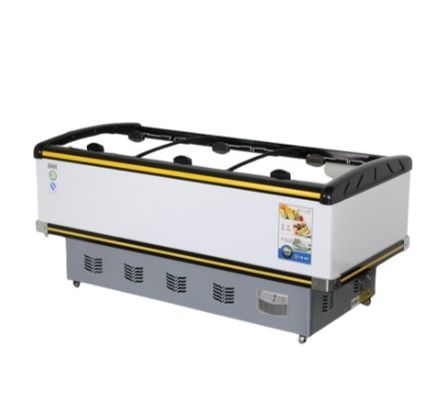 Glass Door White Display Cabinet Freezer Refrigerated Fresh