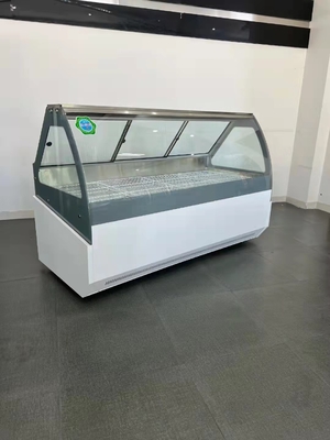 Duck neck deli freezer freezer display cabinet single and double temperature front and rear door arc glass