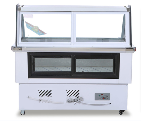Hot ice cream dipping sauce cabinet display fridge cake display cabinet ice porridge cabinet large capacity multi bucket