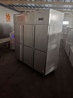 Stainless steel six door double temperature freezer  large capacity