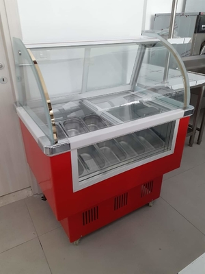 Ice Cream Dipping Sauce Cabinet Display Fridge Cake Ice Porridge Cabinet Multi Bucket