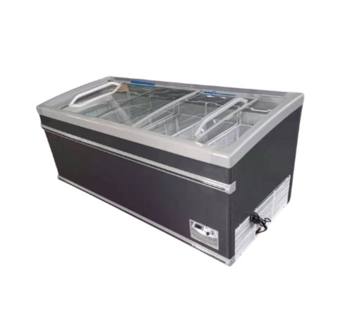 Seafood Fish Glass Door Display Freezer Low Temperature Commercial